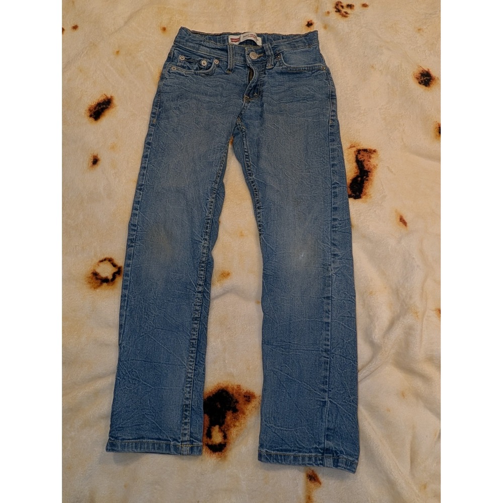 Levis 502 Regular Taper Boys Jeans Size 8 Reg Blue Medium Wash Denim